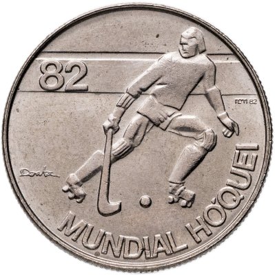 купить Португалия 2,5 эскудо (escudos) 1982 "Чемпионат мира по хоккею на роликах"