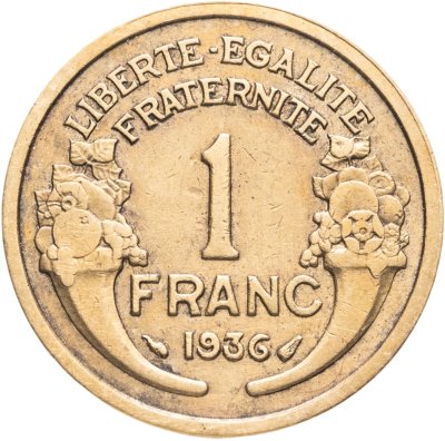 купить Франция 1 франк (franc) 1936