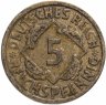 Купить Германия 5 рейхспфеннигов (reichspfennig) 1925, знак монетного двора "A" — Берлин