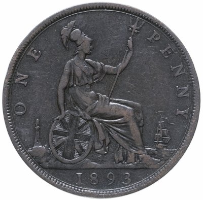 купить Великобритания 1 пенни (penny) 1893