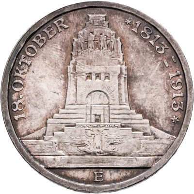 купить Германская империя, Саксония 3 марки (mark) 1913 "100 лет битвы при Лейпциге (битве народов)"