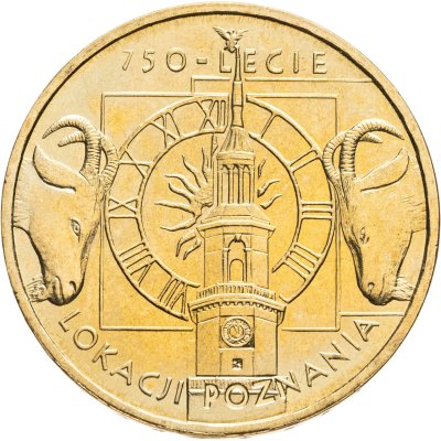 купить Польша 2 злотых 2003 "750 лет городу Познань"