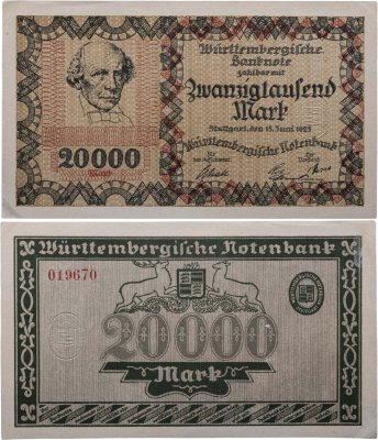 купить Германия 20000 марок 1923