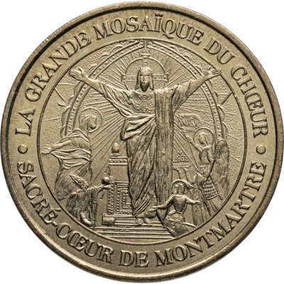 купить Франция туристический жетон "Базилика Сакре-Кёр / Монмартр / Большая мозаика хора" 2004