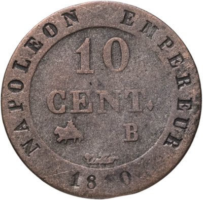 купить Франция 10 сантимов 1810 Наполеон Бонапарт