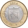 Купить Финляндия 5 евро 2014 "Животные провинции Савония - Гагара"