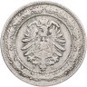 Купить Германия 20 пфеннигов (pfennig) 1887, знак монетного двора: "D" - Мюнхен