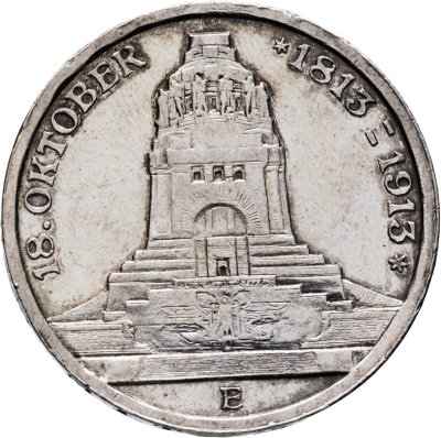 купить Германская империя, Саксония 3 марки (mark) 1913 "100 лет битвы при Лейпциге (битве народов)"