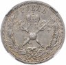 Купить 1 рубль 1896 АГ "В память коронации Императора Николая II", в слабе ННР MS61, Биткин №322