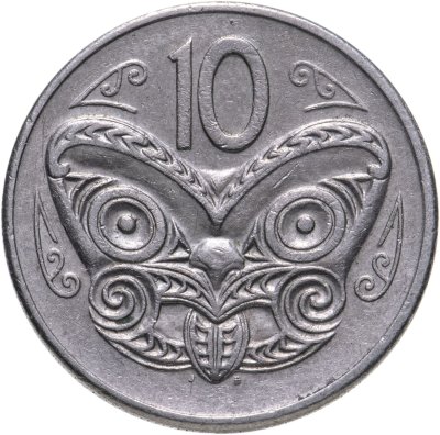 купить Новая Зеландия 10 центов (cents) 1980 Молодая королева