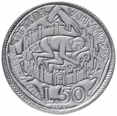 купить Ватикан 50 лир 1975 "Лето Господне"