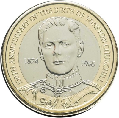 купить Джерси 2 фунта 2024 "150 лет со дня рождения Уинстона Черчилля" в буклете
