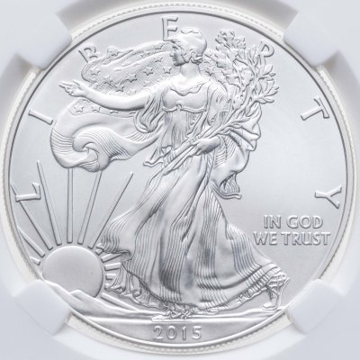 купить США 1 доллар 2015 "Американский серебряный орёл. Шагающая свобода" в слабе ННР MS67