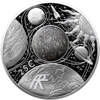 купить Франция 25 евро 2025 "Астронавт Томас Песке космос" в футляре с сертификатом