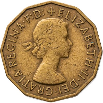 купить Великобритания 3 пенса (pence) 1954