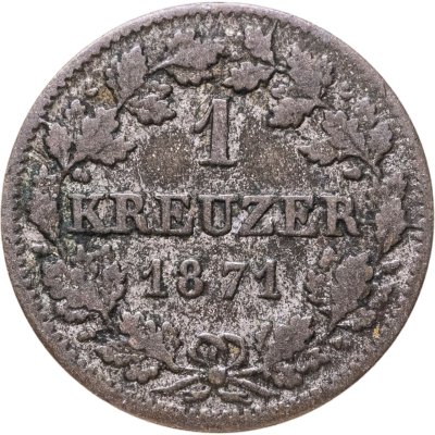 купить Бавария 1 крейцер 1871