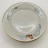 Купить 4 десертные тарелки из набора детской посуды "Зимние забавы", автор формы В. Г. Спица, фарфор, деколь, золочение, Тернопольский фарфоровый завод, СССР, 1970-1990 гг.