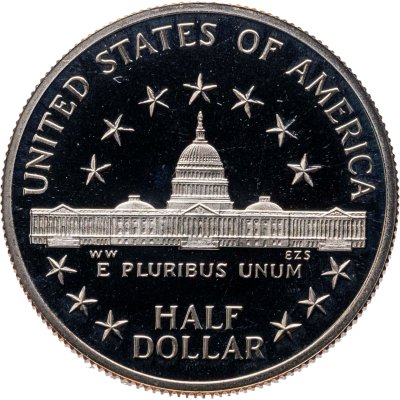 купить США 50 центов (1/2 доллара, half dollar) 1989 "200 лет Конгрессу США"