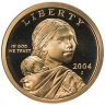Купить США 1 доллар (dollar) 2004 S Proof Sacagawea dollar (Сакагавея доллар - парящий орёл) знак монетного двора "S"