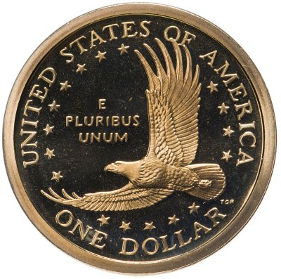 купить США 1 доллар (dollar) 2004 S Proof Sacagawea dollar (Сакагавея доллар - парящий орёл) знак монетного двора "S"