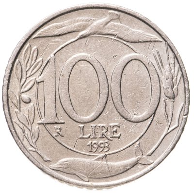 купить Италия 100 лир (lire) 1993
