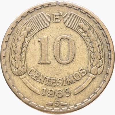 купить Чили 10 сентесимо (centesimos) 1965