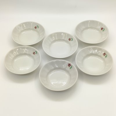 купить Набор из 6-ти розеток с цветочным декором, фарфор, деколь, Добрушский фарфоровый завод, СССР, 1978-1991 гг.