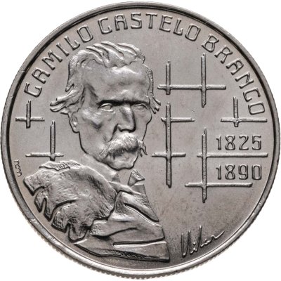купить Португалия 100 эскудо (escudos) 1990 100 лет со дня смерти Камилу Каштелу Бранку