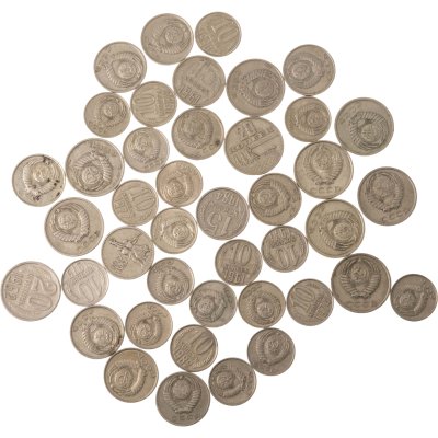 купить Набор из 42 монет 10, 15 и 20 копеек 1961-1991