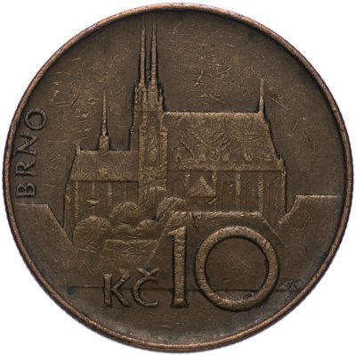 купить Чехия 10 крон 1993-2003