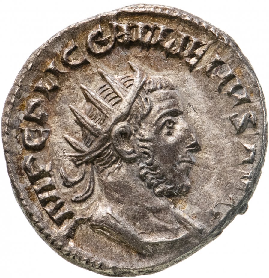 купить Римская Империя Галлиен 253–268 гг антониниан (реверс: Женская фигура стоит влево, в руках - патера и рог изобилия)