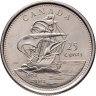 Купить Канада 25 центов (cents) 2004 "400 лет первому французскому поселению"