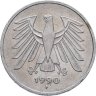 Купить Германия, ФРГ 5 марок 1990, знак монетного двора: "F" - Штутгарт