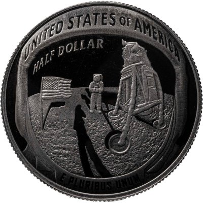 купить США 50 центов (1/2 доллара, half dollar) 2019 "50 лет полёта Аполлон-11 на Луну" Знак монетного двора: "S" - Сан Франциско