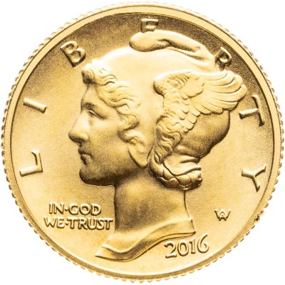 купить США 1 дайм 2016 UNC "100 лет монете Mercury Dime"