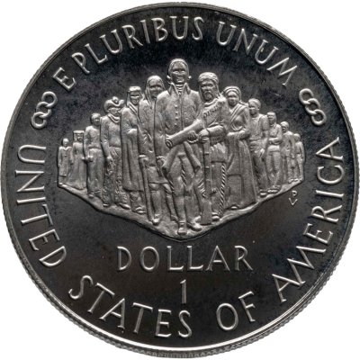купить США 1 доллар (dollar) 1987 S "200 лет Конституции США", знак монетного двора "S" - Сан-Франциско