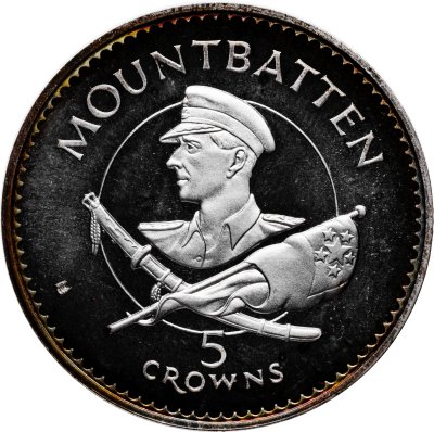 купить Тёркс и Кайкос 5 крон (crowns) 1980 "80 лет со дня рождения Луиса Маунтбеттена"