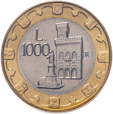 купить Сан-Марино 1000 лир (lire) 1997 в буклете