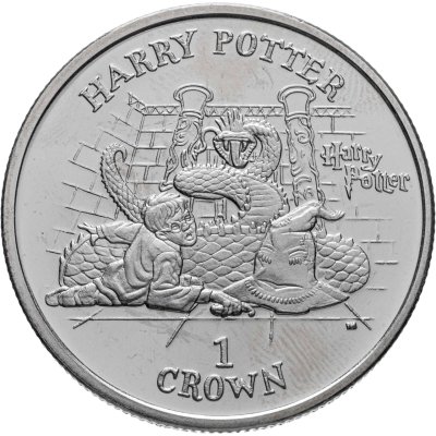 купить Остров Мэн 1 крона 2002 "Гарри Поттер - Меч Годрика Гриффиндора"