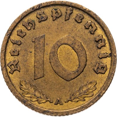 купить Германия (Третий рейх) 10 рейхспфеннигов (reichspfennig) 1939 A