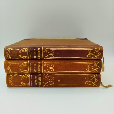 купить Гельмольт Г. «История человечества» (т. 1-3), бумага, печать, полукожаный переплет, тиснение, Типо-литография книгоиздательского товарищества «Просвещение», Российская империя, 1903-1904 гг.