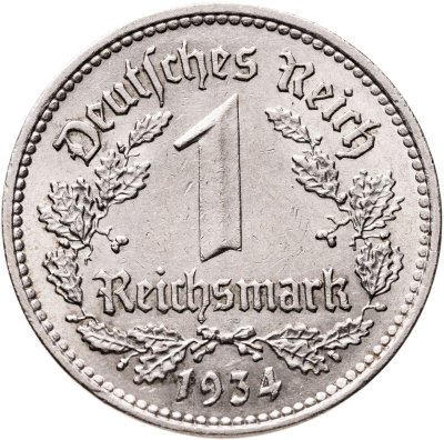купить Германия, Третий рейх 1 рейхсмарка 1934 J