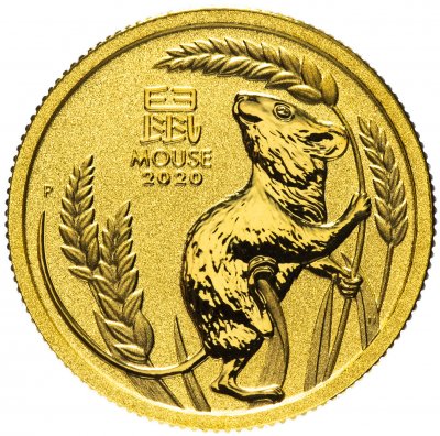купить Австралия 15 долларов 2020 "Восточный календарь - Год мыши (крысы)" [1/10 унции золота 999 пробы]
