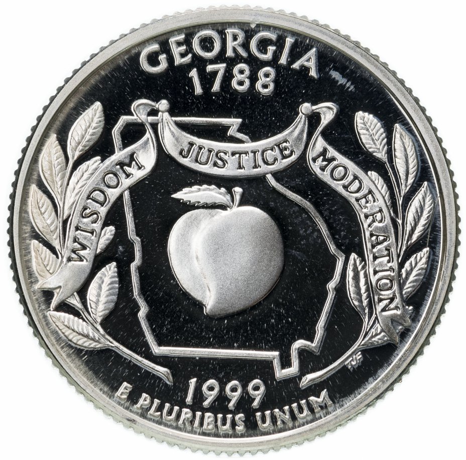 Американская монета квотер 1999. Монета Джорджия 1999. Квортеры США 25 центов. Четверть доллара монета. 14 99 долларов