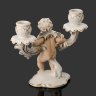 Купить Подсвечник на две свечи на фигурном основании в виде путти, фарфор, роспись, золочение, Schaubach-Kunst, Wallendorf, Германия, 1953-1962 гг.
