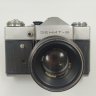 Купить Фотоаппарат "Зенит-В" с объективом "Гелиос-44-2" в оригинальном кофре, металл, пластик, кожа, стекло, Красногорский механический завод (КМЗ), СССР, 1970 г.