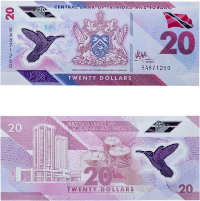 купить Тринидад и Тобаго 20 долларов 2020 (2021) Пластик