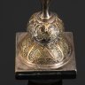 Купить Подсвечник, украшенный львами и звездами Давида (Иудаика), латунь, серебрение, Bracia Henneberg (Братья Хеннеберг, Варшава), Царство Польское, 1915-1917 гг.