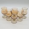 Купить Набор из шести рюмок медового оттенка, стекло, люстр, СССР, 1970-1990 гг.