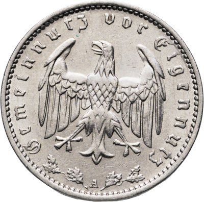 купить Германия, Третий рейх 1 рейхсмарка (reichsmark) 1935